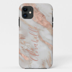 Case-Mate iPhone Case Parties scintillant moderne rose or élégant nom s