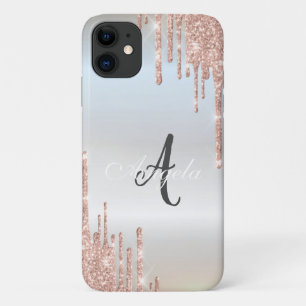 Case-Mate iPhone Case Parties scintillant modernes Rose Gold, Monogramme