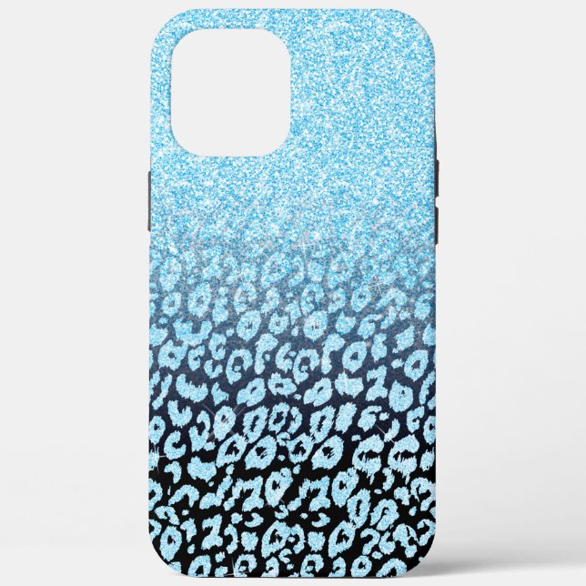 Coques Case-Mate iPhone Parties scintillant noire et bleue tendance Ombre  (Verso)