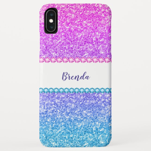 Coques Case-Mate iPhone Parties scintillant ombre & diamants design girly (Dos)