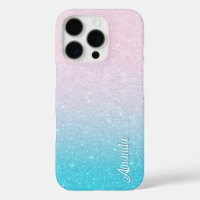 Parties scintillant Ombre Faux rose et turquoise