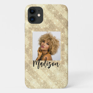 Case-Mate iPhone Case Parties scintillant Or à la mode Nom de la photo S