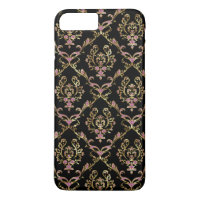 Parties scintillant or et rose Floral Baroque Dama