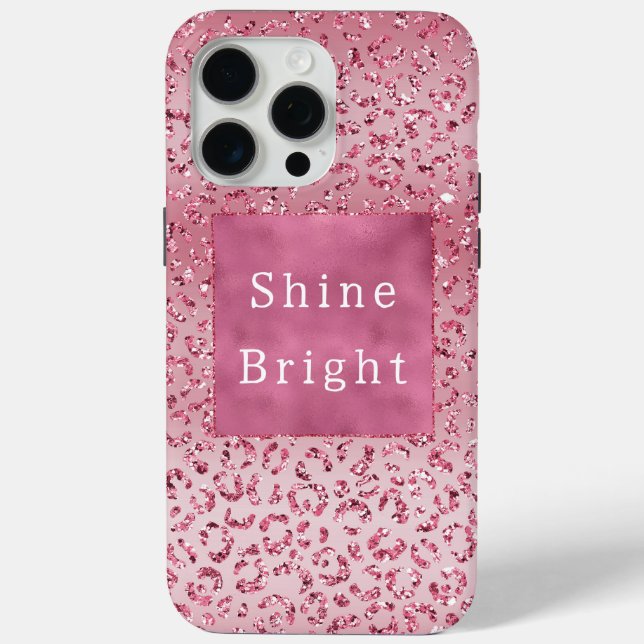 Coques Case-Mate iPhone Parties scintillant rose Leopard Ombre (Verso)