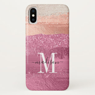 Case-Mate iPhone Case Parties scintillant rose moderne étincelle Monogra