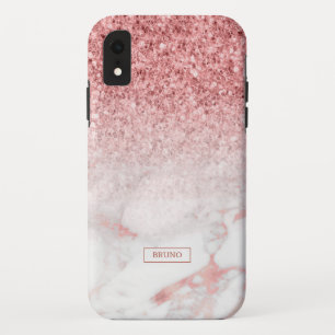 Case-Mate iPhone Case parties scintillant rose-or et marbre ombre design
