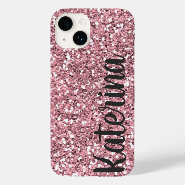Coques Case-Mate iPhone Parties scintillant rose personnalisée avec votre  (Verso)