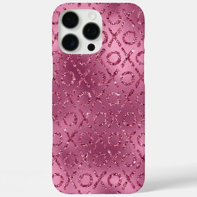 Coques Case-Mate iPhone Parties scintillant rose XOXO (Verso)