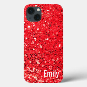 Case-Mate iPhone Case Parties scintillant rouge avec nom