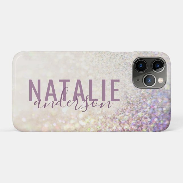 Coques Case-Mate iPhone Parties scintillant Sparkly bokeh personnalisée ro (Dos (Horizontal))