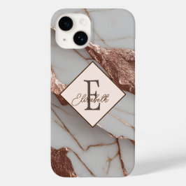 Coque Pour iPhone 14 Parties scintillant tendance en cuivre marbre