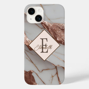 Coque Pour iPhone 14 Parties scintillant tendance en cuivre marbre