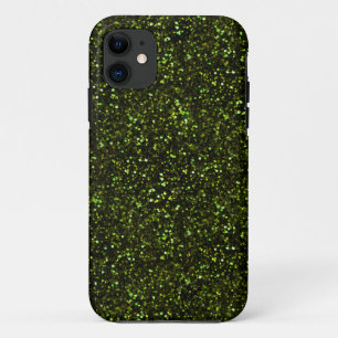 Coque iPhone 11 Parties scintillant vert pomme foncée