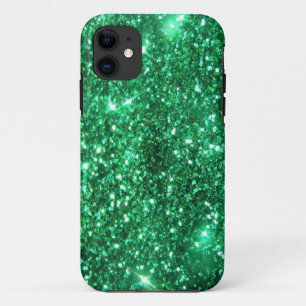 Coques Pour iPhone Parties scintillant verte brillante