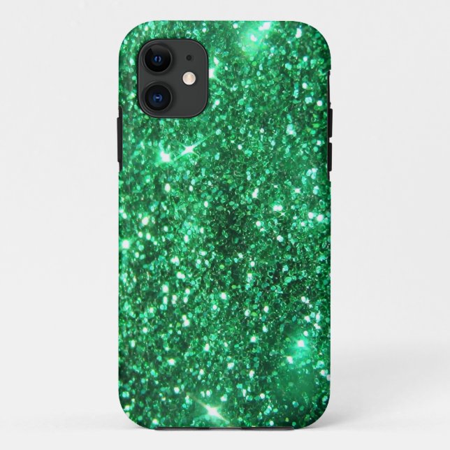 Coques Case-Mate iPhone Parties scintillant verte brillante (Dos)