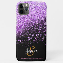 Case-Mate iPhone Case Parties scintillant violet élégant Monogramme pers