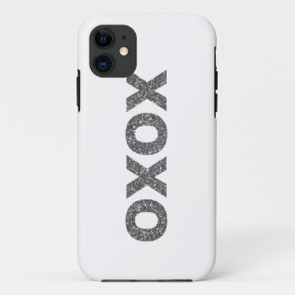 Coque Case-Mate Pour iPhone Parties scintillant XOXO Silver