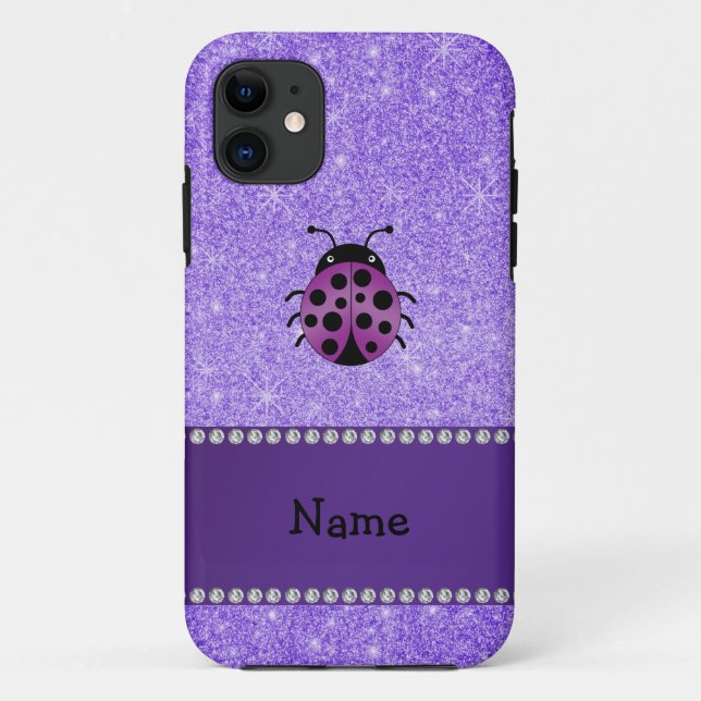 Coques Case-Mate iPhone Parties scintillantes pourpres personnalisées de (Dos)