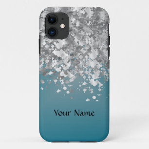 Case-Mate iPhone Case Parties scintillantes turquoises de bleu et de