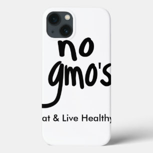 Etui iPhone Case-Mate "Pas d'OGM Mange Vivre sain Blanc noir Promotion