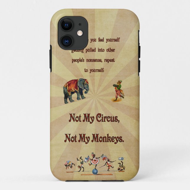 Coques Case-Mate iPhone Pas mon cirque, pas mes singes (Dos)