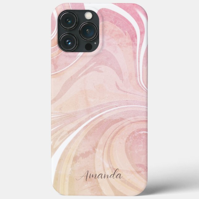 Coques Case-Mate iPhone Pastel Abstrait Joli Nom Personnalisé (Verso)