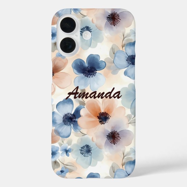 Coques Case-Mate iPhone Pastel Aquarelle Boho Floral (Verso)