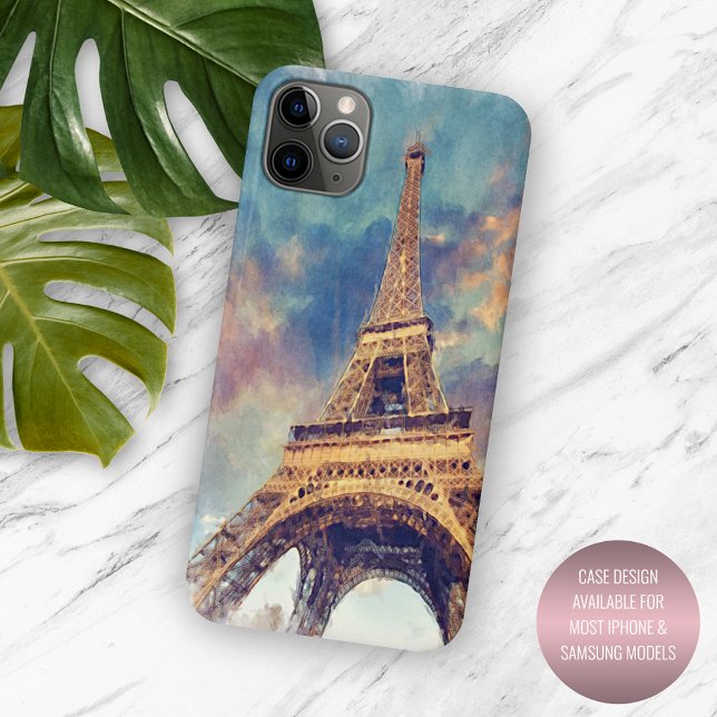 Coques Case-Mate iPhone Pastel Aquarelle Paris Tour Eiffel (Créateur téléchargé)