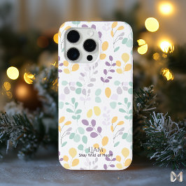 Coque iPhone 15 Pro Max Pastel Botanical - Minimaliste d'inspiration natur