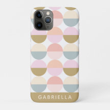 Pastel Cercles géométriques Motif Personnalisé