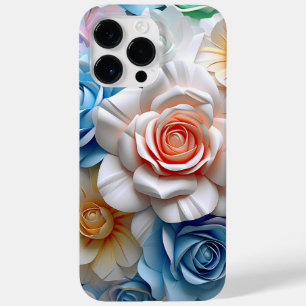 COQUE POUR POUR iPhone 14 PRO MAX PASTEL COULEUR D'EAU 3D ROSES