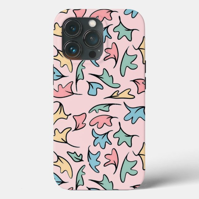 Coques Case-Mate iPhone Pastel Feuille rose (Verso)