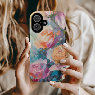 Coques iPhone 16 Pastel Floral Moderne Impressionniste Peinture