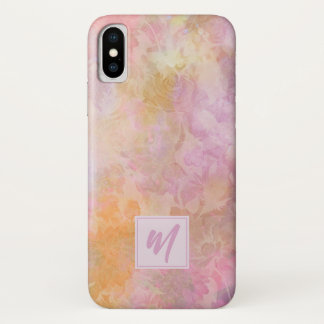 Case-Mate iPhone Case Pastel Florals With Chic Script Monogram