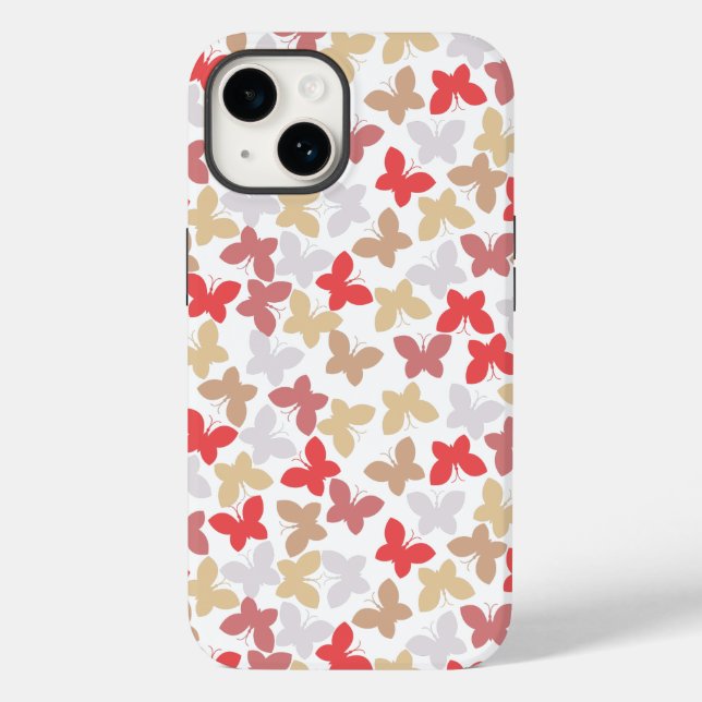Coques Case-Mate iPhone Pastel Motif papillon (Verso)