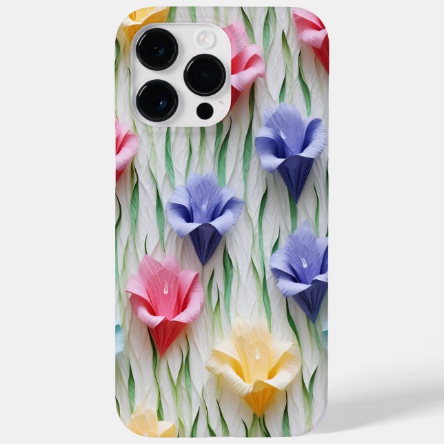 COQUES Case-Mate iPhone PASTEL PAPIER 3D REGARDER LES FLEURS GLADIOLA (Verso)