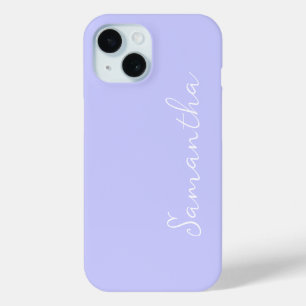 Coque Pour iPhone 15 Pastel Periwinkle Personnalisé