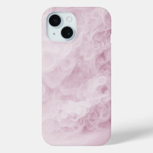 Coque Pour iPhone 15 Pastel Pink Swirl Abstrait