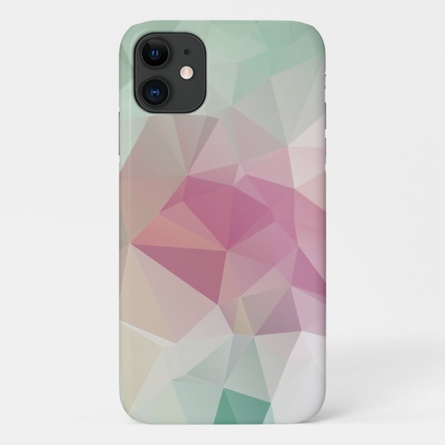 Coques Case-Mate iPhone Pastel Pink Vert Pyramide Abstrait Motif Art Cas (Dos)