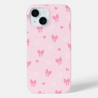 Coque Pour iPhone 15 Pastel Playful Ribbon Pattern