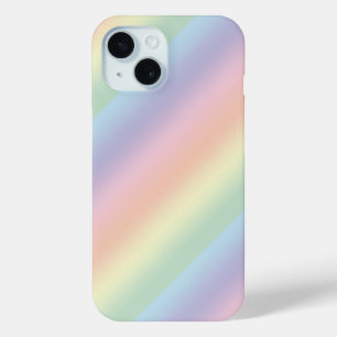 Coque Pour iPhone 15 Pastel Rainbow Design