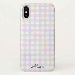 Case-Mate iPhone Case Pastel Rainbow En vichy Téléphone personnalisé