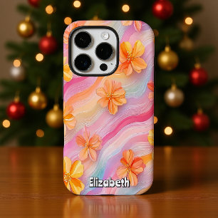 Coques iPhone 16 Pro Pastel Rainbow Floral