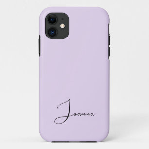 Case-Mate iPhone Case Pastel Soft Lilac couleur solide Nom minimal