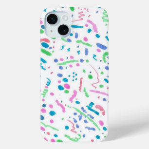 Coque iPhone 15 Mini Pastel Splatter Confetti Imprimer