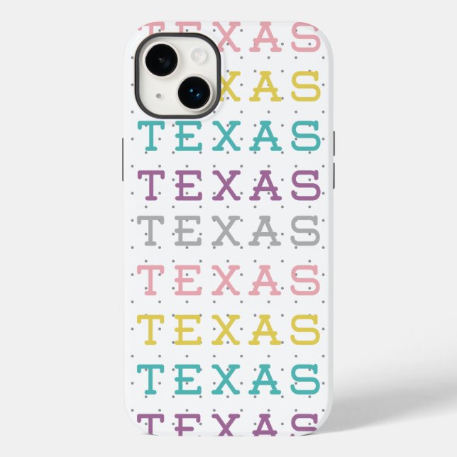 Coques Case-Mate iPhone Pastel Texas, Texas (Verso)