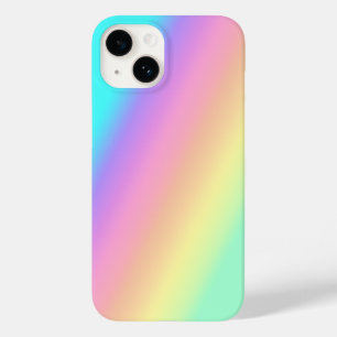 Coque Pour iPhone 14 Pastels de printemps arc-en-ciel en bandes de dégr