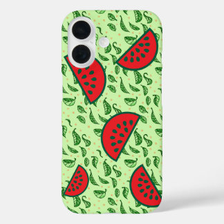 Coques iPhone 16 Pastèque et feuille juteuse