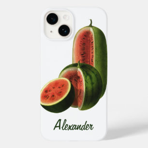 Coques Pour iPhone Pastèque vintage ronde haute, Fruit Biologique
