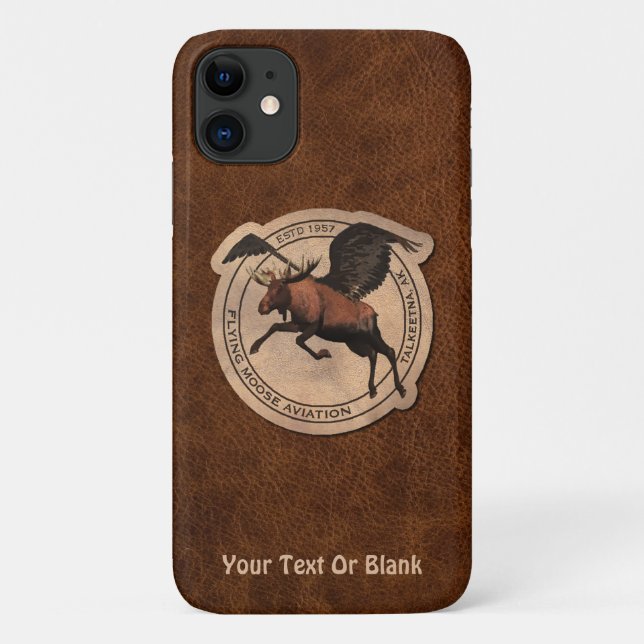 Coques Case-Mate iPhone Patch Flying Moose Aviation (Dos)